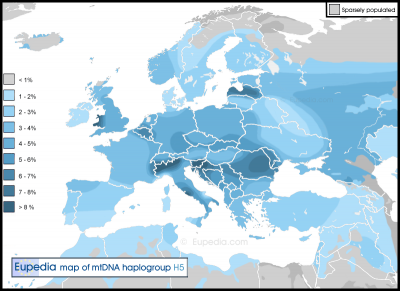 Митохондриальная популяция H5 в Европе