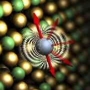 Атом железа с магнитным моментом