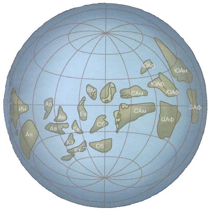 Распад протоматерика Моногеи (2200 млн лет назад)