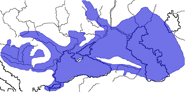 Сарматское море (Черноморско-каспийский водоём) - карта Степного следопыта