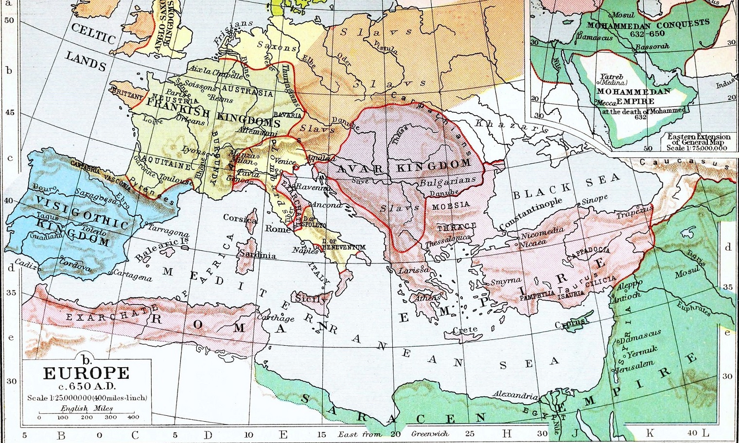 Западная Европа в середине VII века