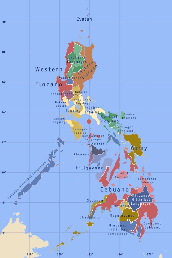 Языковая карта Филиппинского архипелага