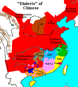 Китайские диалекты (карта)