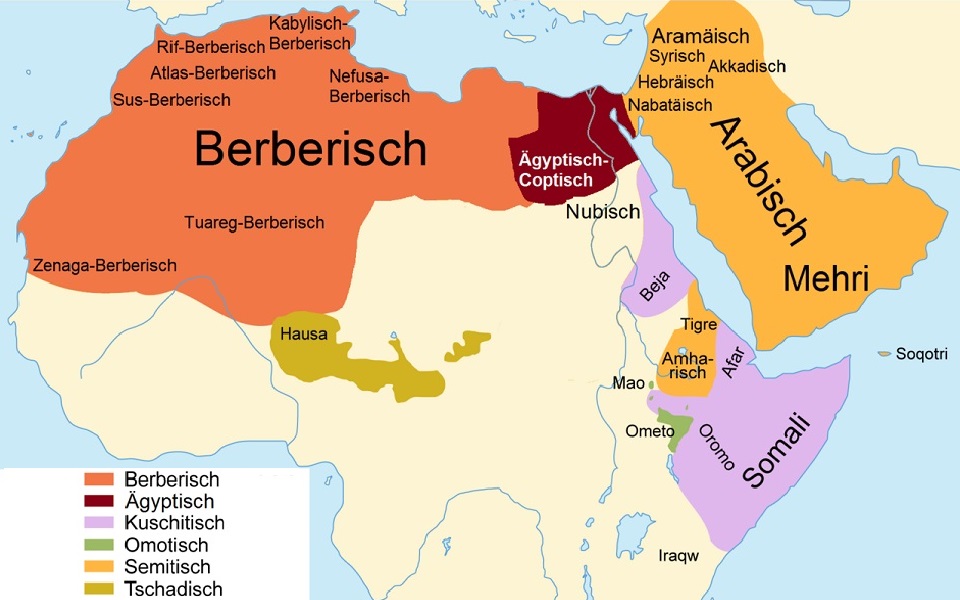 Хамито-семитские языки (карта)