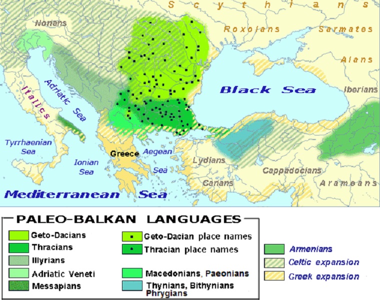 Палеобалканцы в Восточной Европе в V - I веках до нашей эры