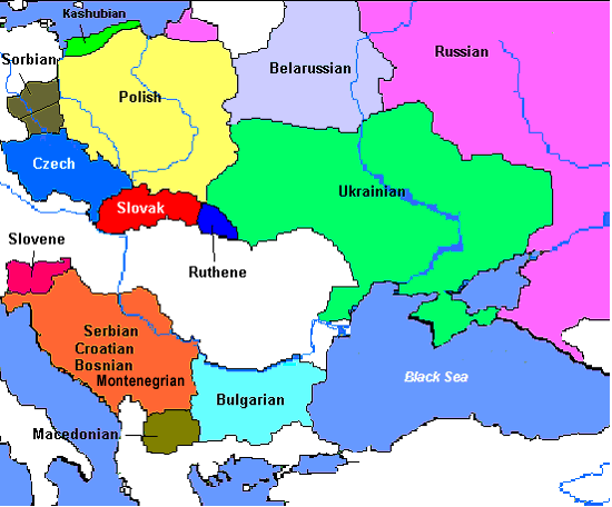 Страна Славия - территория славянских земель (из Wikipedia)