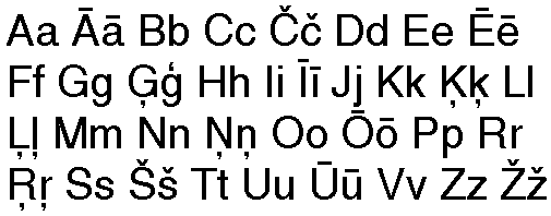 Латышский алфавит