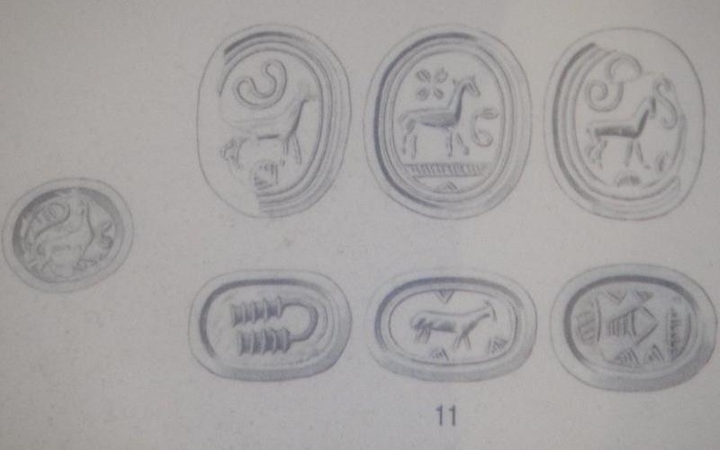 Критские иероглифические печати - левая половина (арханесское письмо)