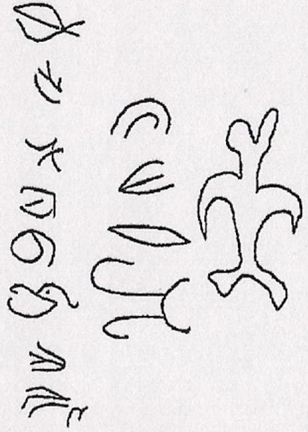 Подписи рапануйских вождей знаками ронго ронго (остров Пасхи)