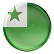 круглый значок флага союза эсперантистов