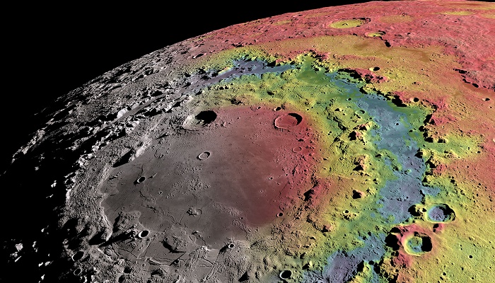 Кольцевой кратер в Восточном море Луны