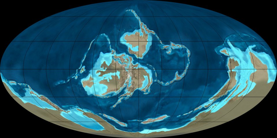 Материки Земли в силуре (430 млн. лет назад)