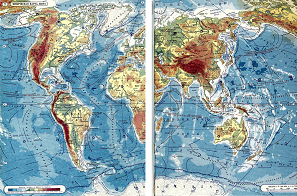 Золотоносные узлы на географической карте мира