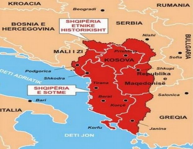 Великая Албания - проект отторжения албанозаселенных территорий у соседних стран