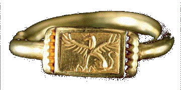 Иберийское золотое кольцо с изображением крылатого коня Пегаса