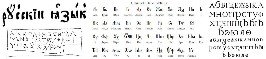Русские азбуки разных времён