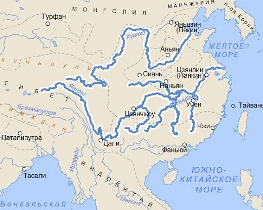 Регион с долинами рек Хуанхэ и Янцзы