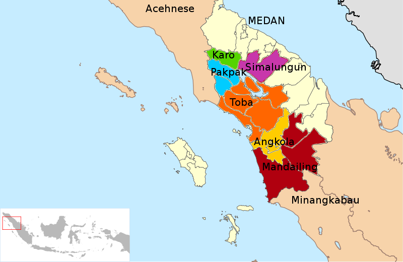 Карта расселения батакских народов Филиппин