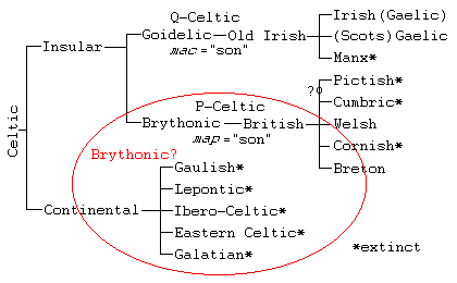 >Классификации кельтских языков