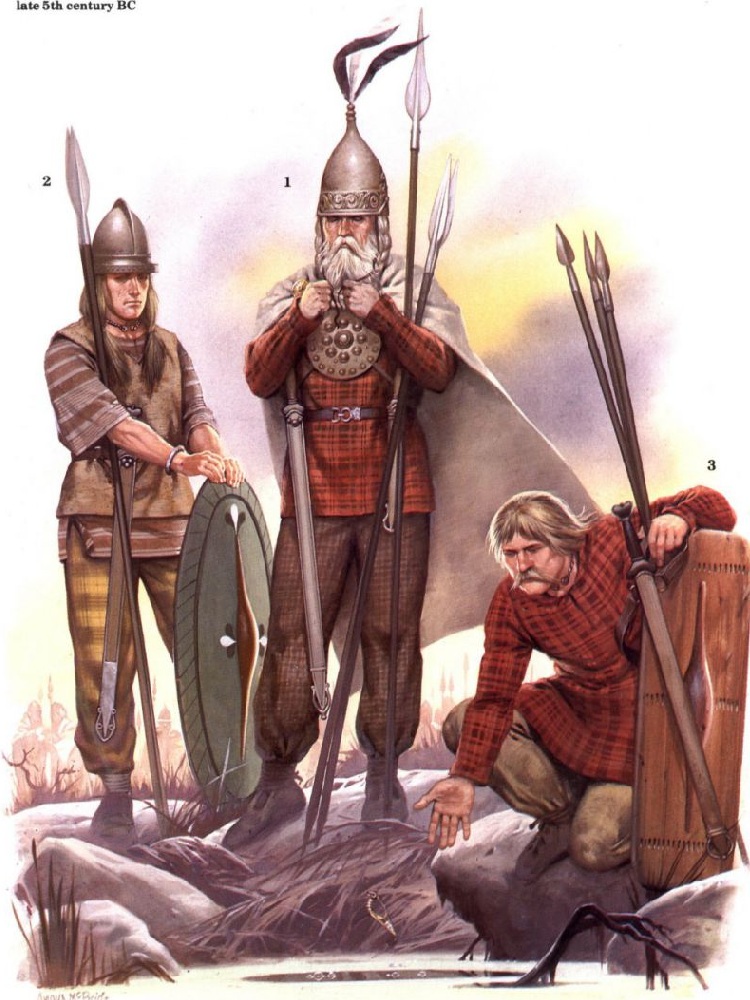 Кельтские воины 5 века до Р.Х., культура поздний Латэн
