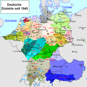 Карта немецких диалектов