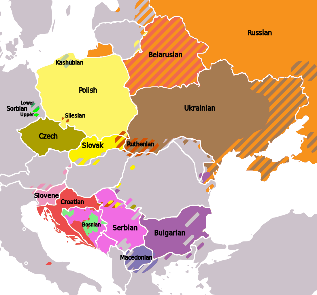 Карта славянских территорий (из Wikipedia)