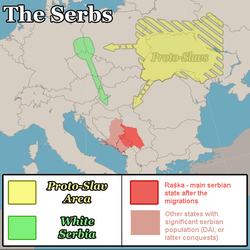 Расселение древнесербских племен