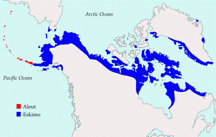 Эскимосско-алеутские языки (карта)