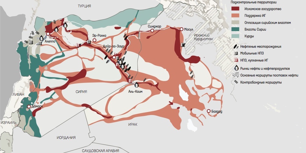 Нефтяная карта Исламского государства